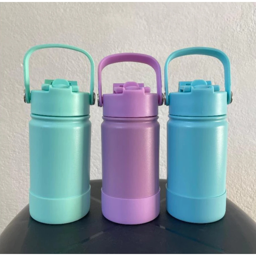 Garrafa térmica inox 350/600/800ml, bico duplo com capa protetora de silicone--new em Oferta na Shopee