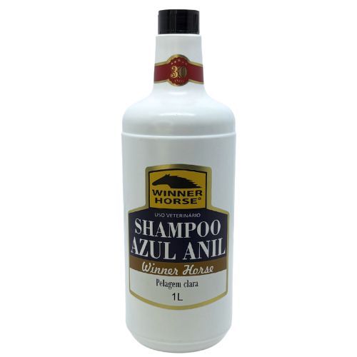 Shampoo azul anil para cavalo Pelagens Claras 1 litro Winner Horse