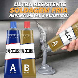 Cola Reparo Rápido Solda Fria Resistente ao Calor para Metal e Plástico em Oferta na Shopee