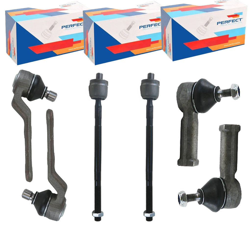 Kit 2 Barra + 2 Pivo + 2 Terminal Hidraulica CLASSIC 1998 a 2010 Perfect