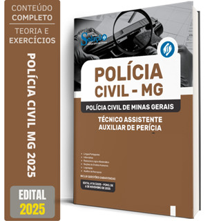 Apostila Concurso PC MG 2025 - Técnico Assistente - Auxiliar de Perícia em Oferta na Shopee