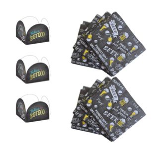 Festa Boteco 50 Forminha + 100 Gurdanapos Boteco Festas Adulto Decoração de Boteco Aniversário em Oferta na Shopee