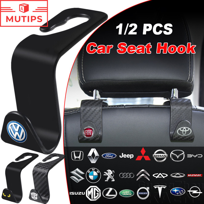 【MUTIPS】Gancho De Carro Assento Volta Escondido Encosto De Cabeça Banco Traseiro Cabide Titular Fibra Organizado em Oferta na Shopee