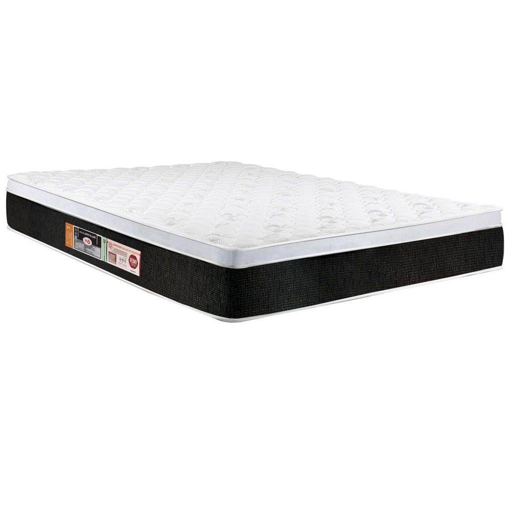 Colchão Casal Espuma D45 Black White AIR Euro Pillow (138x188x23) - Castor em Oferta na Shopee