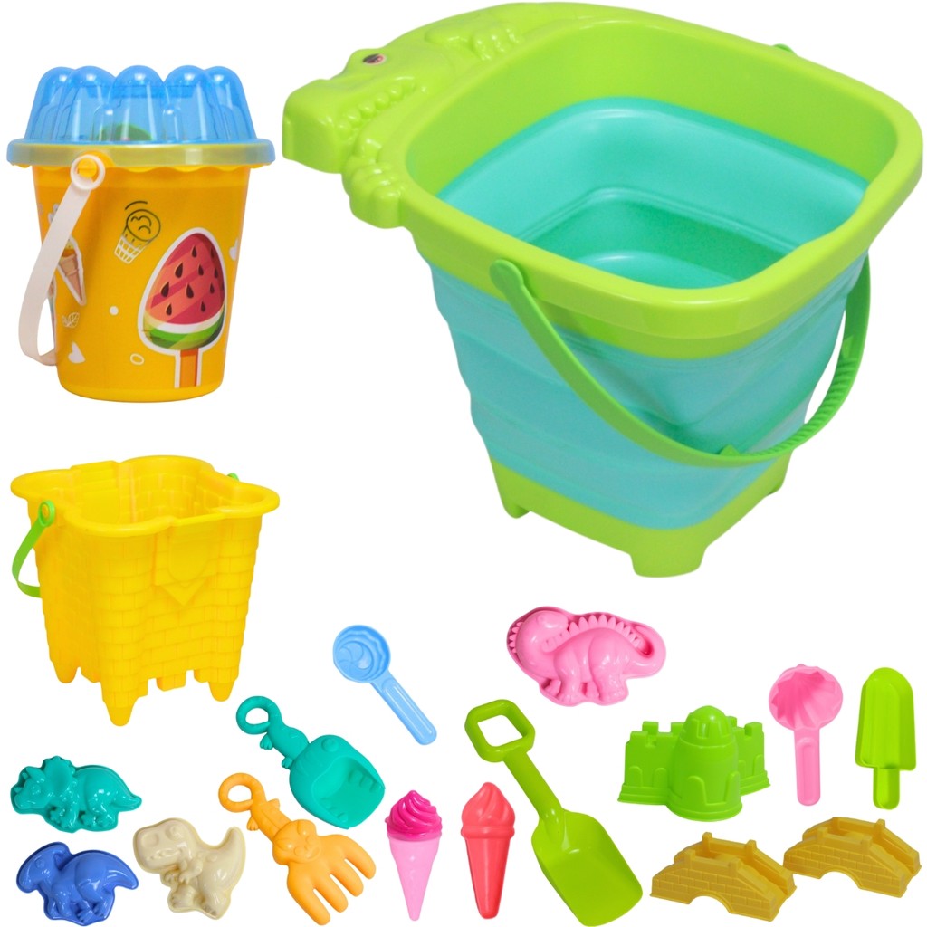 Conjunto Baldinho de Praia Brincando na Areia Acessórios Infantil - Castela em Oferta na Shopee