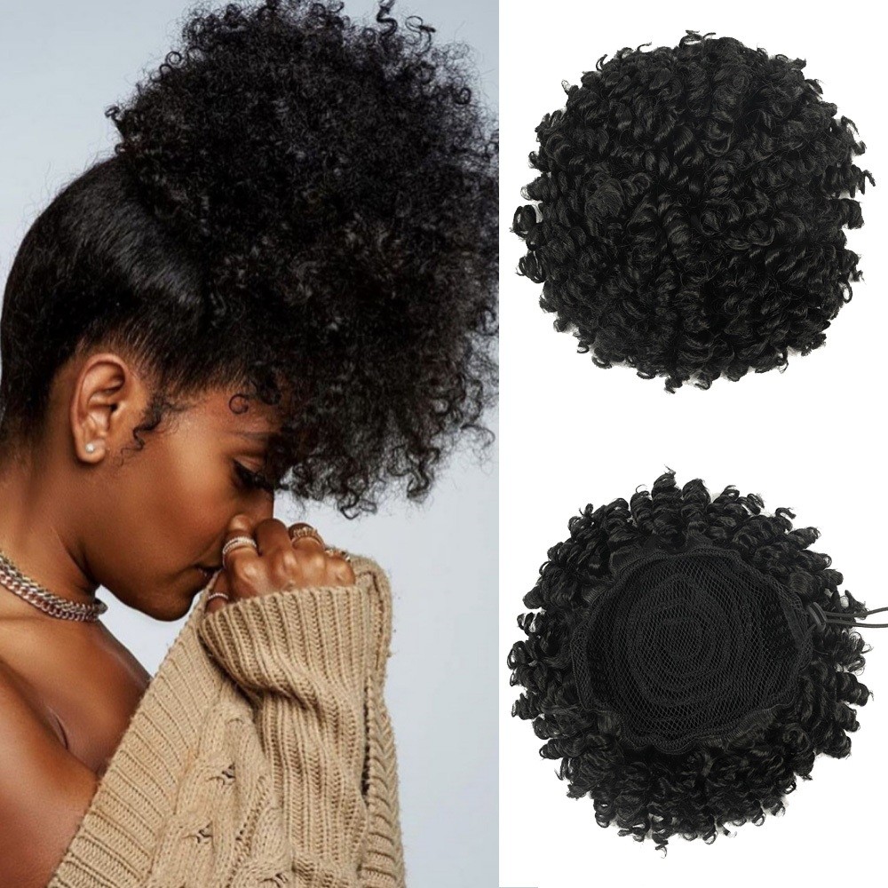 Afro Puff Cacheado Coque Cabelo Cacheado 85g 25cm SUSANA BioFibra em Oferta na Shopee