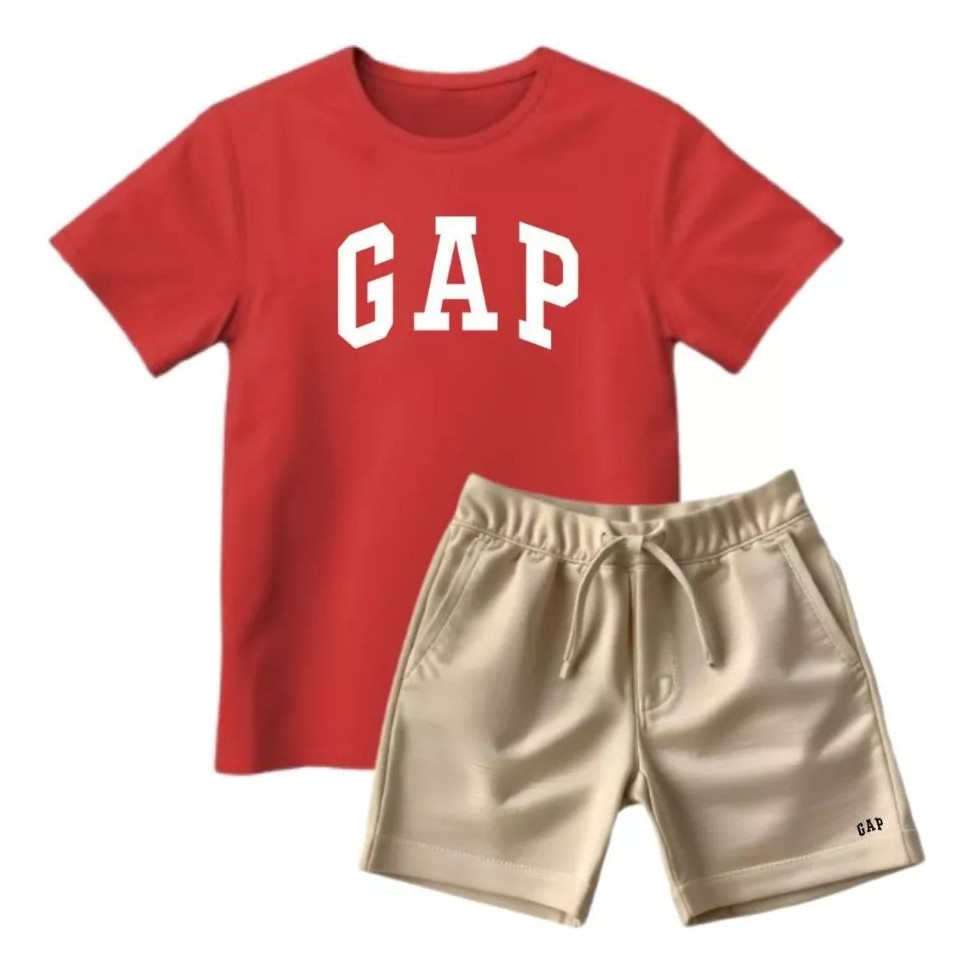 Camiseta + Short Conjunto Infantil Criança Em Algodão Dia a Dia