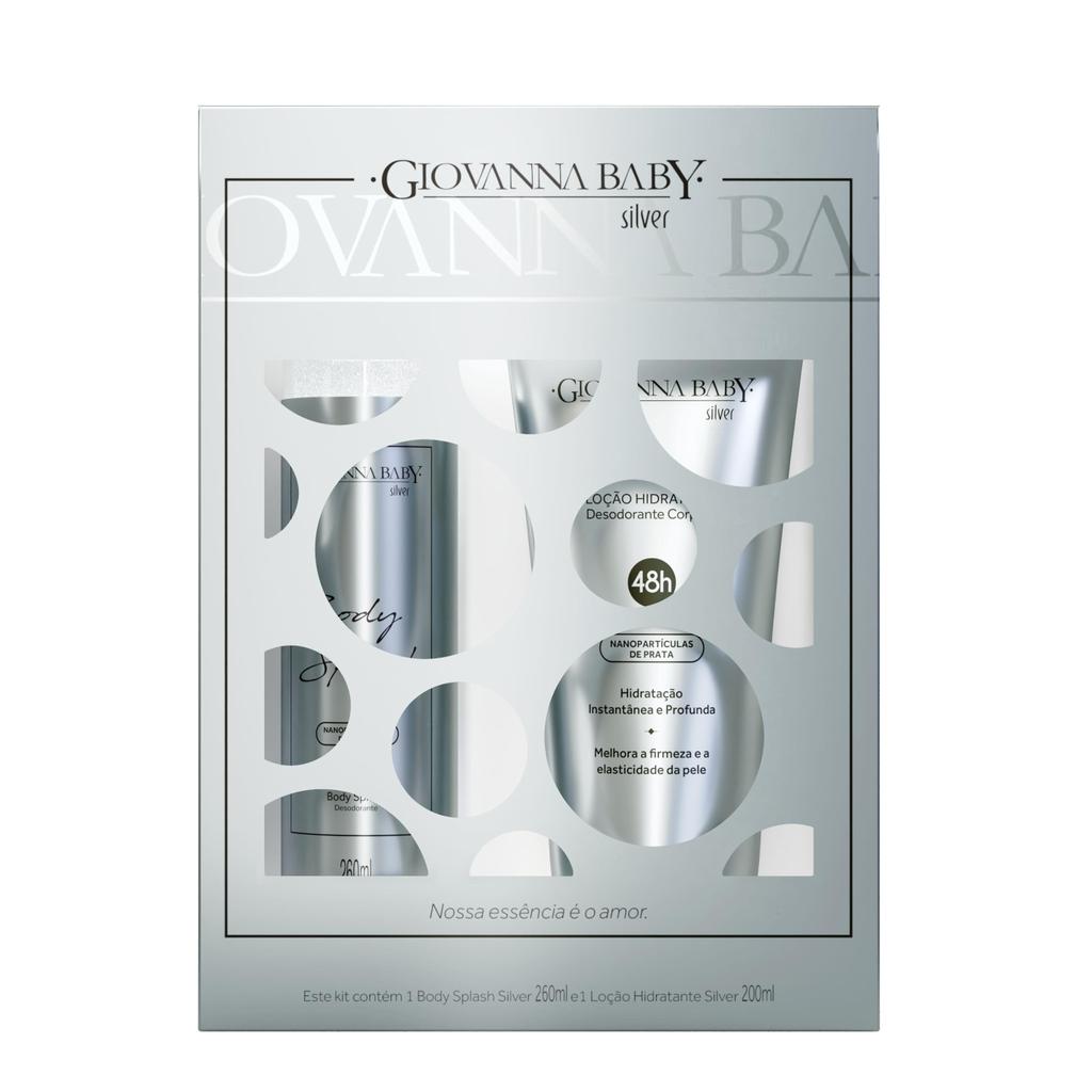 Kit Giovanna Baby Silver Locao Hidratante + Body Splash com Caixa Presenteavel em Oferta na Shopee