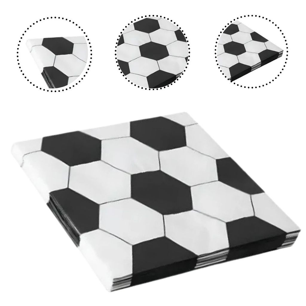 100 GUARDANAPOS BOLA DE FUTEBOL FESTA 19,5 X 22,5 CAMPFESTA em Oferta na Shopee