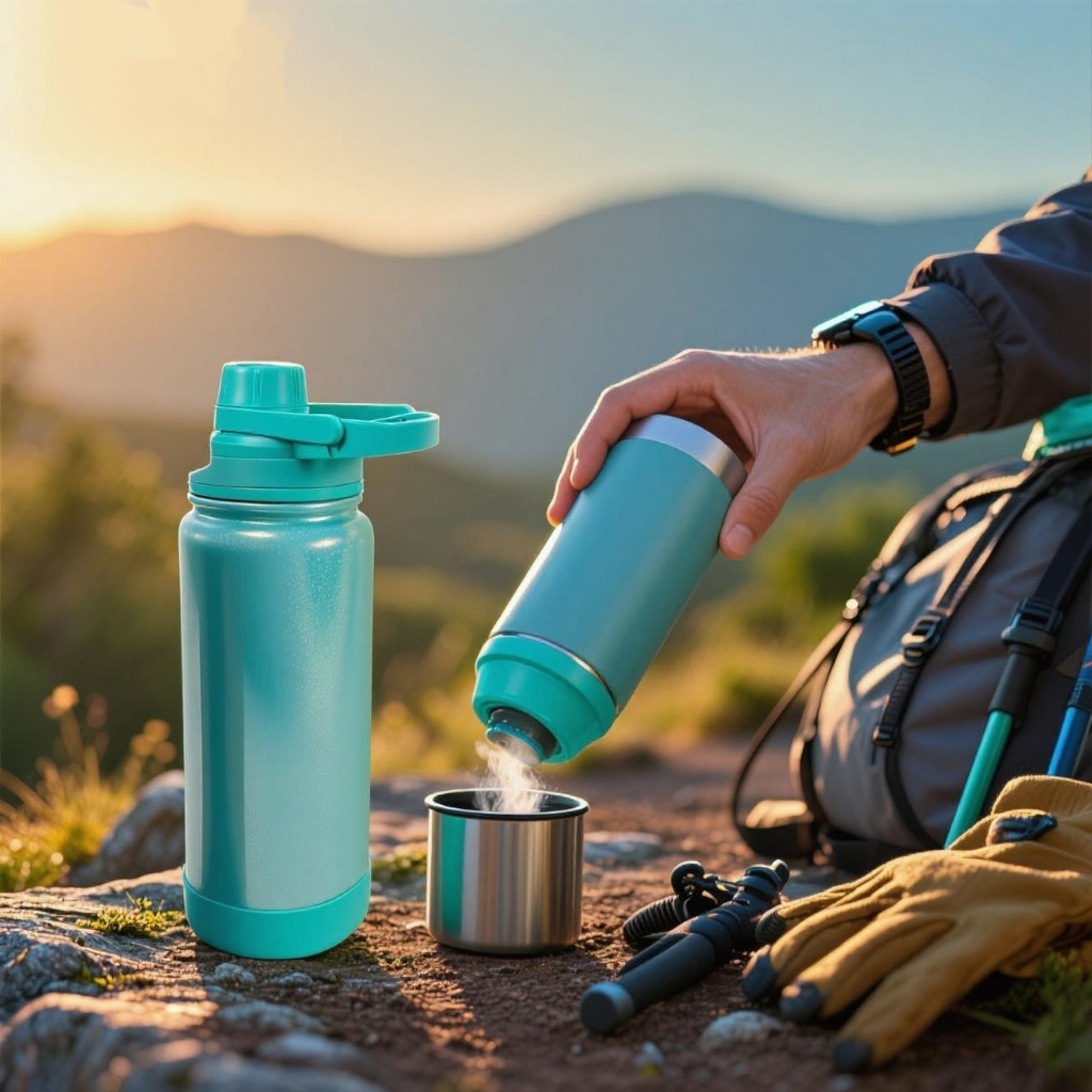 Garrafa Térmica Inox 800 ml Mantém Quente e Frio Tampa Antivazamento, Ideal para Viagem e Escritório