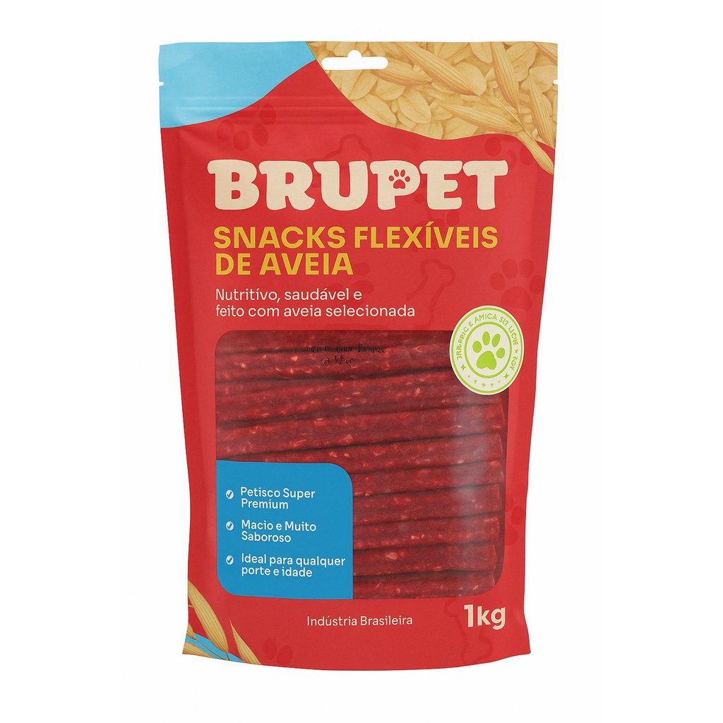 Palito Flex Carne Brupet 1Kg Petisco Super Premium