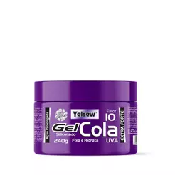 Gel Cola Uva Ultra Fixação 240g Yelsew | Máxima Aderência | Aroma de Uva | Efeito Brilho |