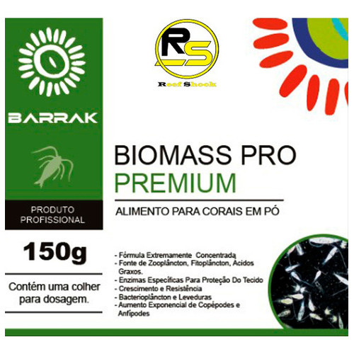 Biomass Pro Premium Barrak Alimento Para Corais Em Po 150g Em Oferta