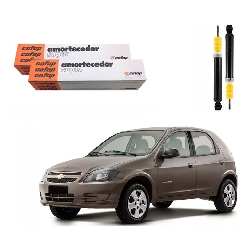 Par Amortecedor Traseiro, Celta 1.0 2013 A 2015