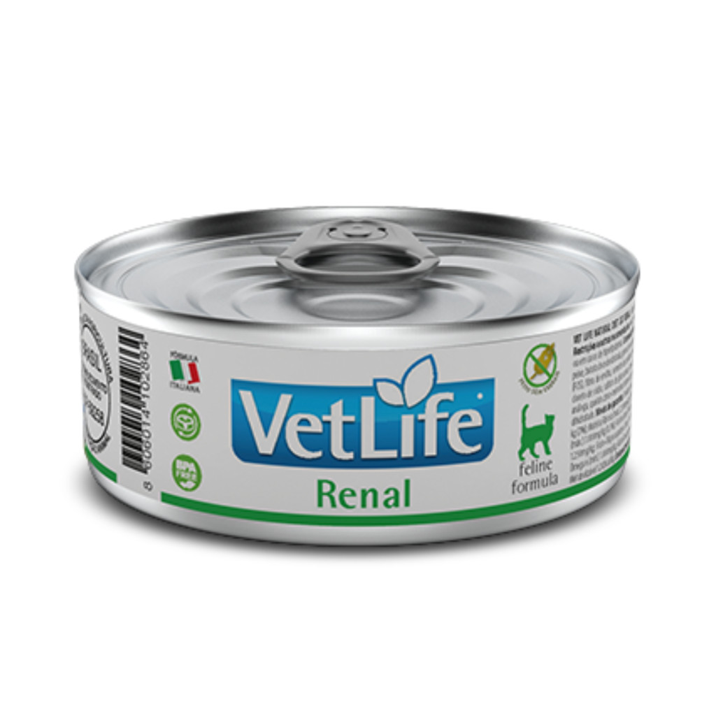 Ração Úmida VetLife Renal para gatos adultos 85gr