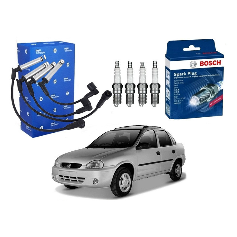 Kit Vela Cabo Delphi. Corsa Classic 1.0 Flex 2005 A 2010