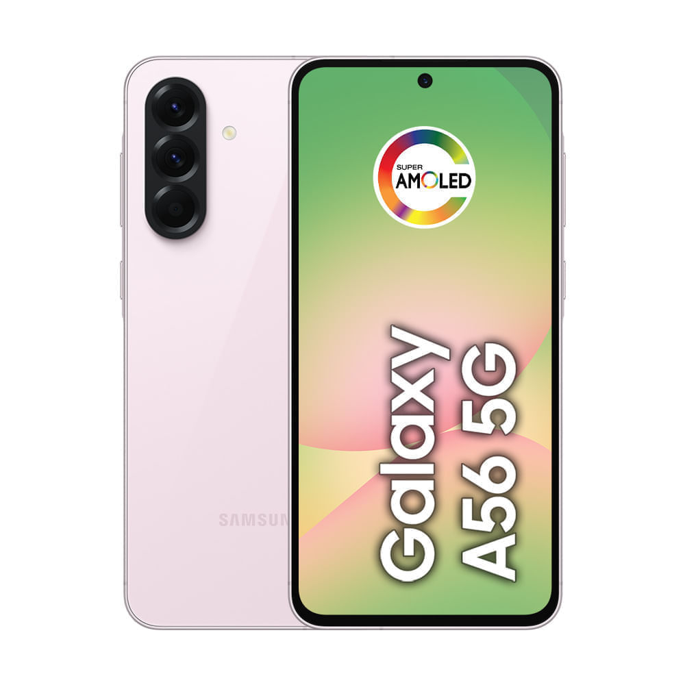 A56 5G (256GB) - Rosa + Galaxy Fit3 - Grafite - detalhe