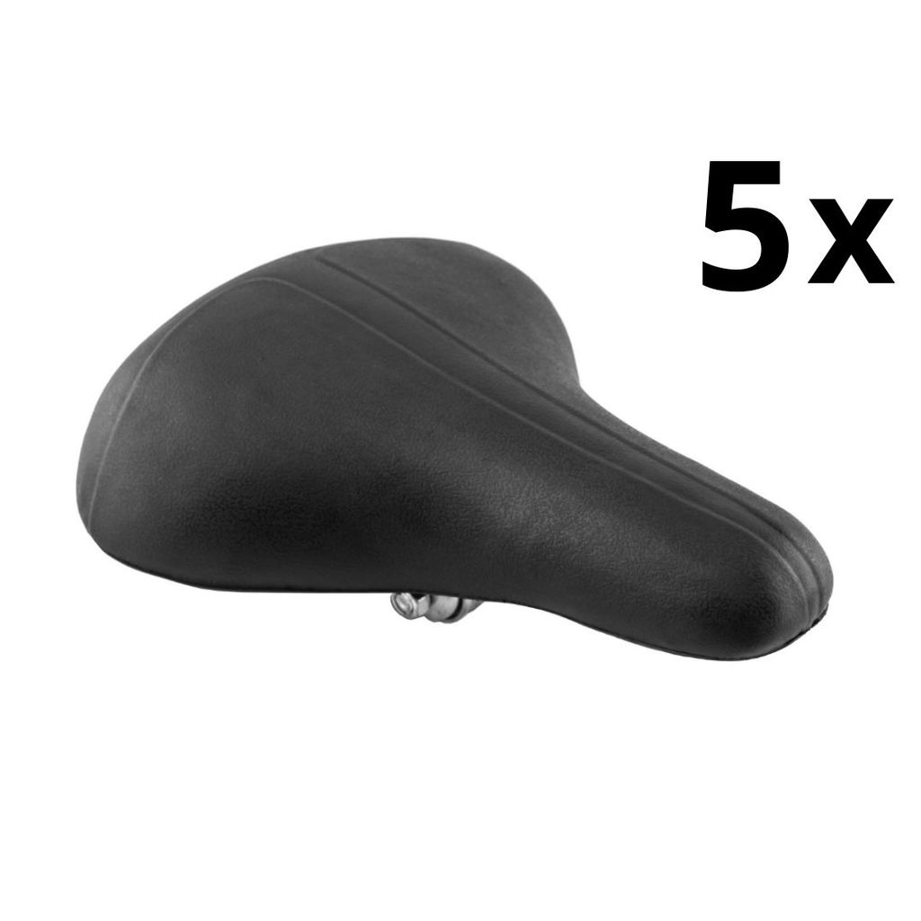Kit 5 Selim Banco Bicicleta 2 Molas Largo Base Circular Bike Conforto Trilha