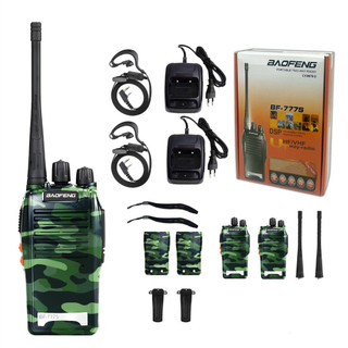 Kit 2 Rádio Comunicador Baofeng BF-777S Walk Talk 16 Canais Alcance Até 12km Bateria Reca…