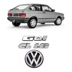 Kit Emblemas Gol Quadrado Cl 1.6 + Vw Mala Modelo Original