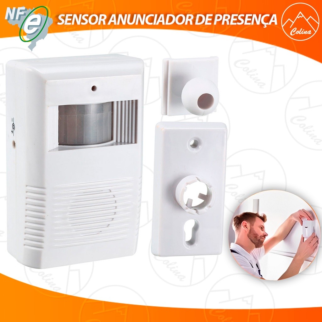 Sensor Anunciador De Presença Detector Lojas e Casas