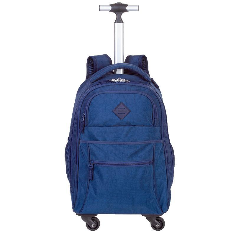 Mochila Carrinho 4 Rodas Sestini Rolling Crinkle - Azul em Oferta na Shopee