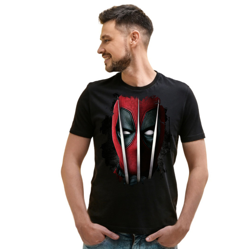 Blusa Camiseta CAMISETA DEADPOOL E WOLVERINE O FILME ESTAMPAS E CORES VARIADAS 100% Algodão - Envio Rapido Premium