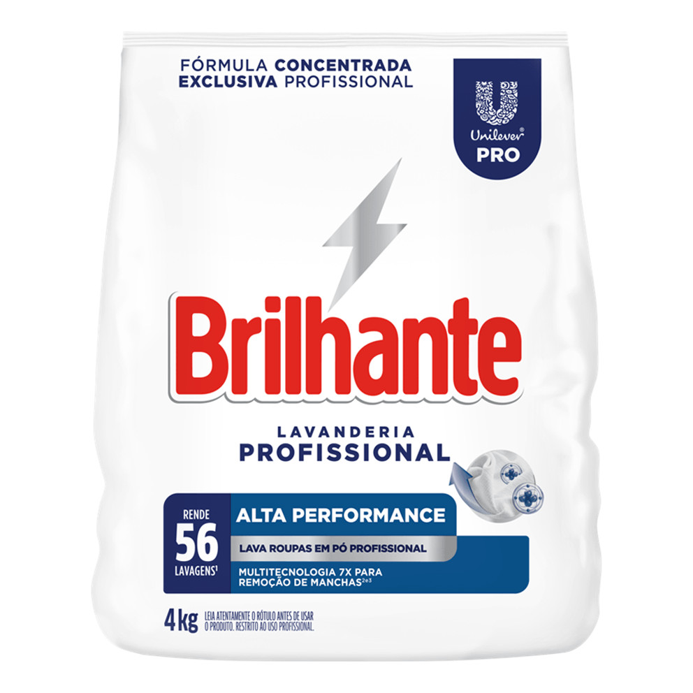 Sabão Em Pó Brilhante - Lavanderia Alta Performance 4kg