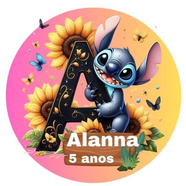 Chaveiro LILO STITCH Inicial com nome  40 unidades MDF já vão montados, para festa, aniversário, lembrancinhas