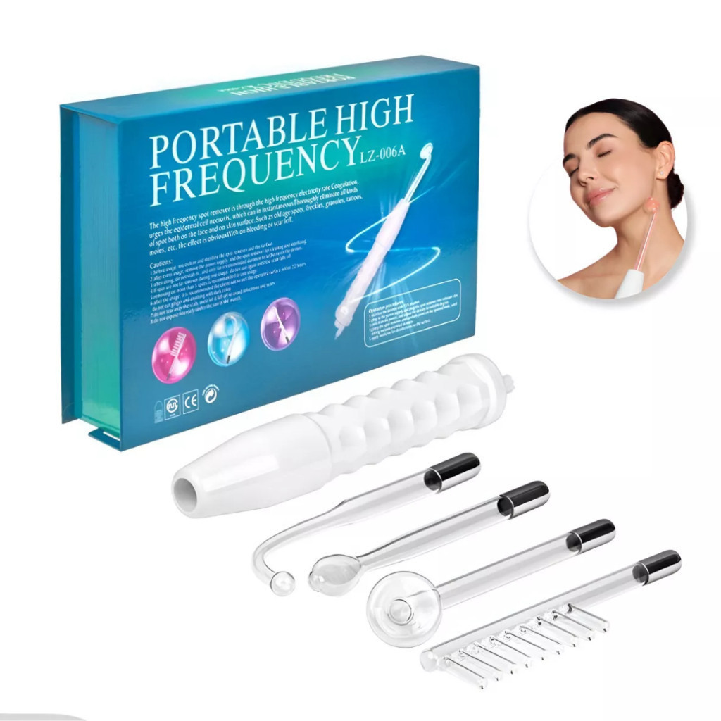 Alta Frequência Portátil Facial E Capilar C/4 Eletrodos