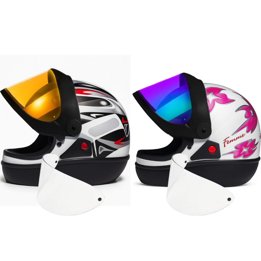 Kit 2 Capacete San Marino Taurus + Viseira Ant Risco 2.2mm