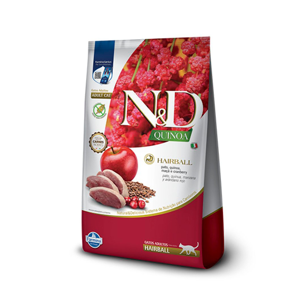 Ração para gatos adultos N&D Quinoa Hairball sabor pato - 1,5kg