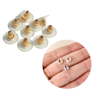 Kit 100 Pares Tarraxas de Brinco – Protetores de Orelha, Silicone/Metal, Acessórios para Joias e Confecção em Oferta na Shopee