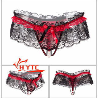 Tanga de Massagem Sexy Transparente com Pérolas e Renda Dividida 2ZT3 TYLF GSPL em Oferta na Shopee
