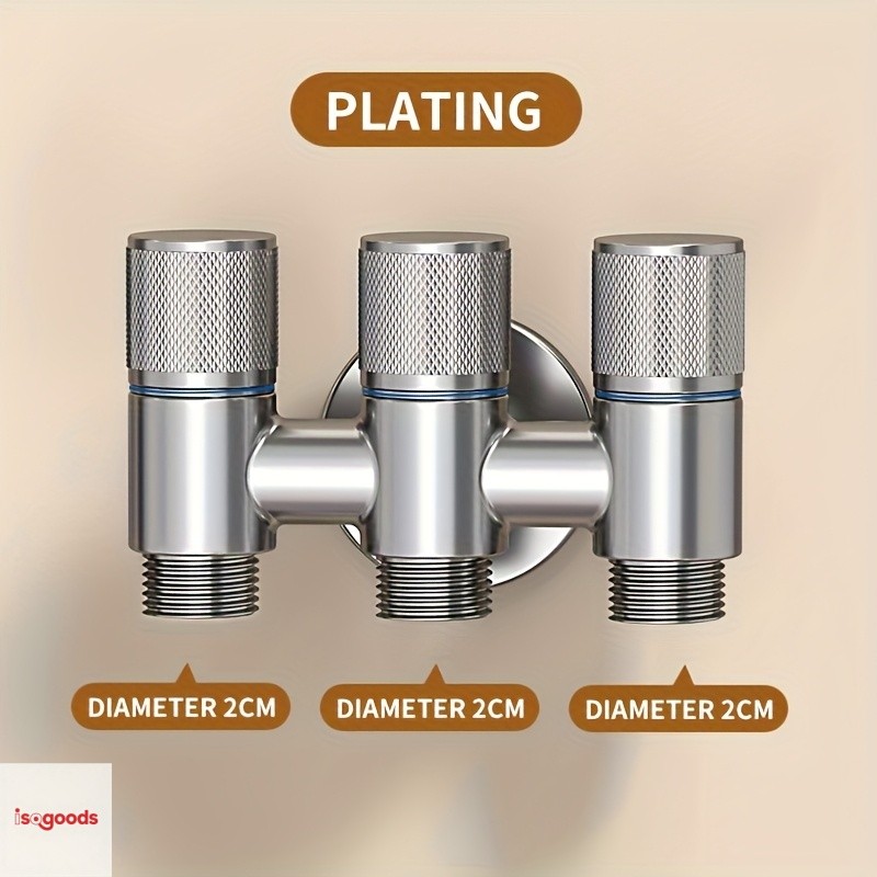 Torneira para Máquina de Lavar - Válvula de Ângulo Três Vias De Liga De Alumínio Automática para Banheiro e Varanda em Oferta na Shopee