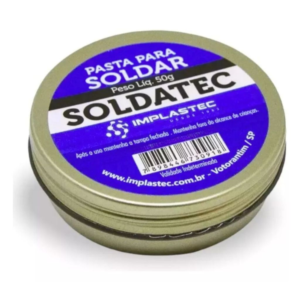 SOLDATEC 50GR - PASTA DE SOLDA IMPLASTEC