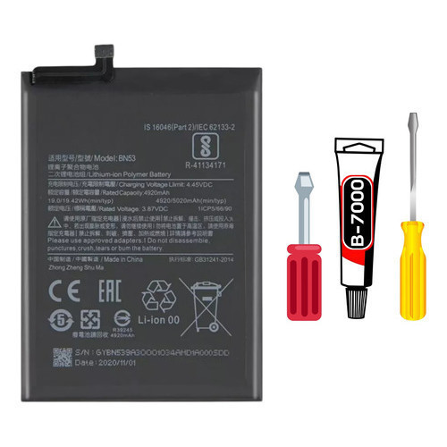 Bateria P/ Redmi Note 9 Pro | Note 10 Pro Bn53 + Kit Reparo
