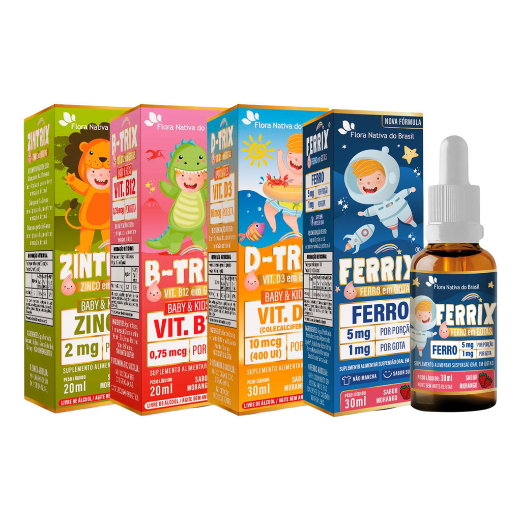 Ferrix + B-trix + D-trix + Zintrix - Flora Nativa