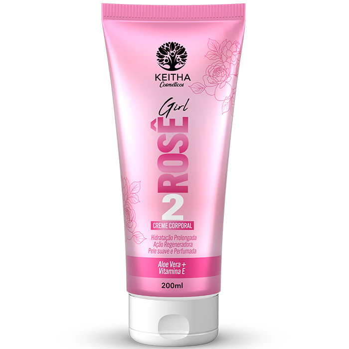 Creme Corporal Rosê Girl 2 200ml Aloe Vera + Vitamina E com Nanoparticulas