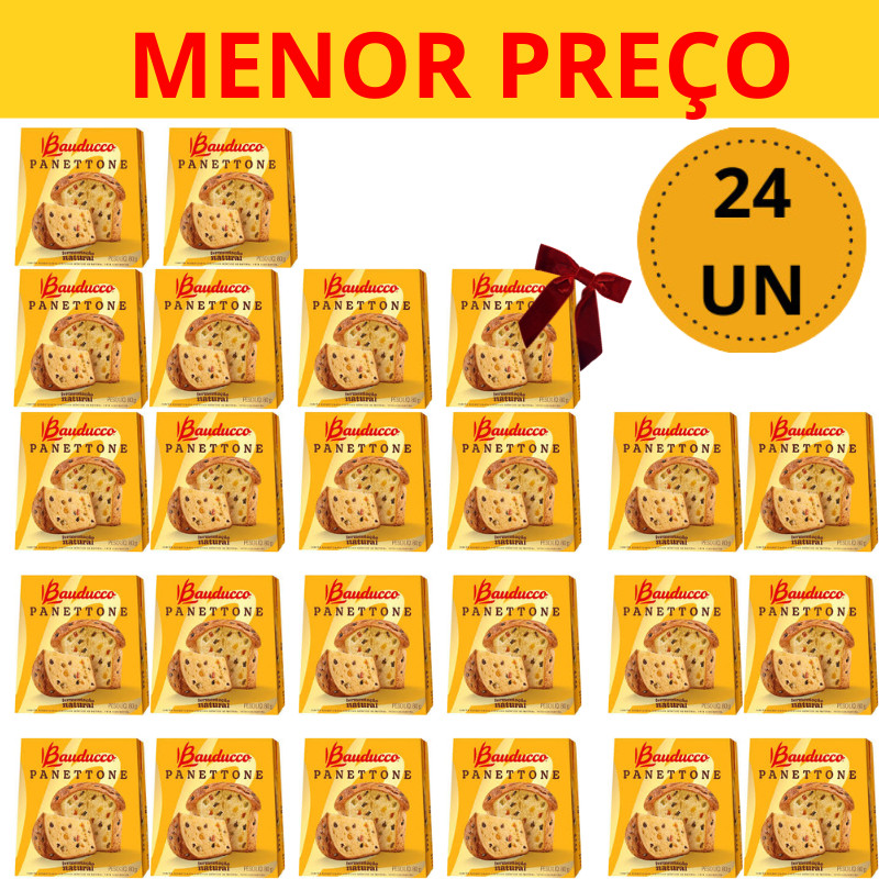 KITS 24 Mini Panettone Bauducco 80g | Frutas | Na Caixinha | Lembrancinha de Natal em Oferta na Shopee