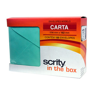 Envelope Color Plus Verde Claro 114x162mm 100und Scrity em Oferta na Shopee