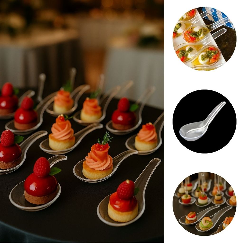 25~150 COLHER INDIANA PARA CANAPÉ BUFFET INCOLOR  PLASTILANIA em Oferta na Shopee