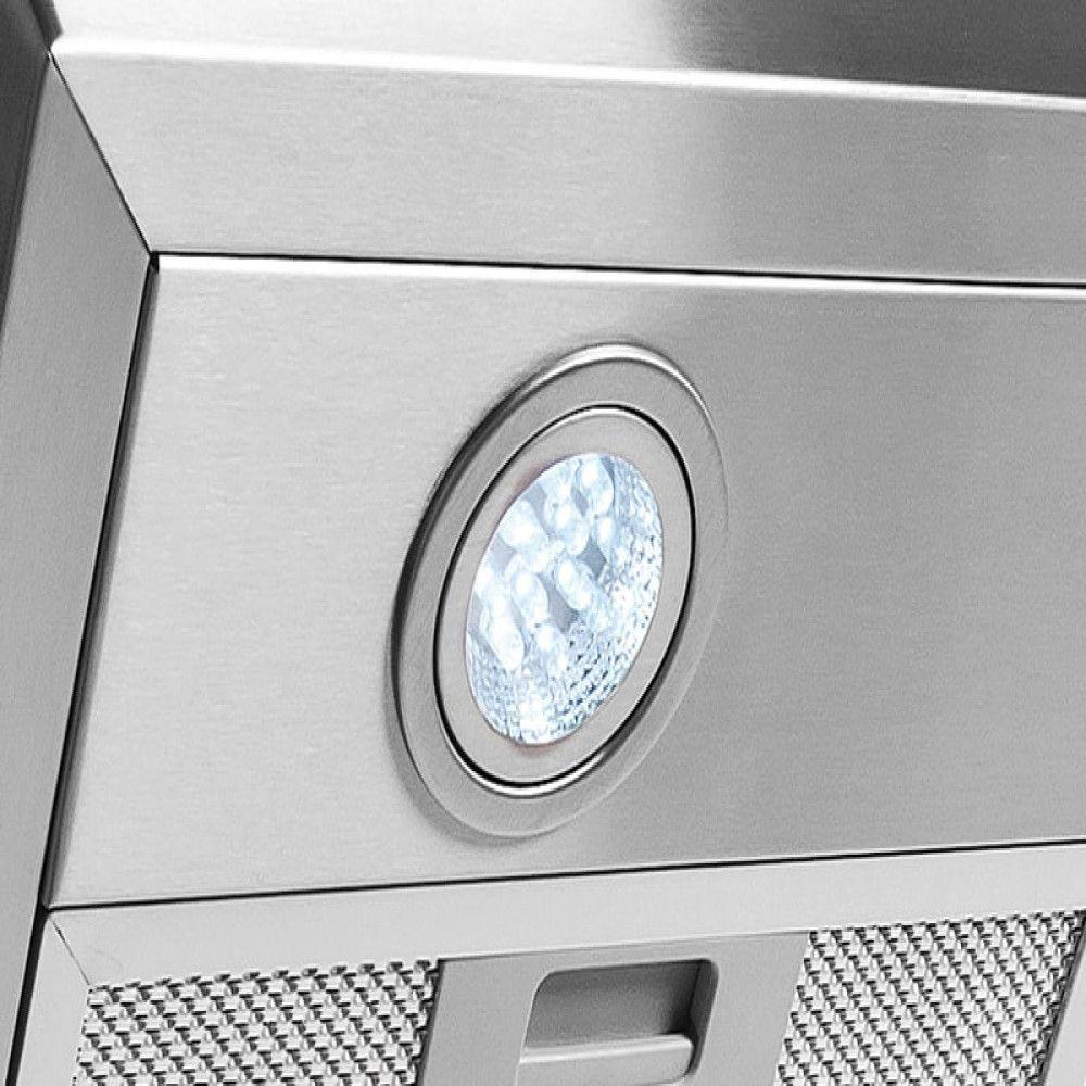 Detalhes do Coifa De Parede 75cm Vidro Curvo Duto Slim Fogatti Inox 110V