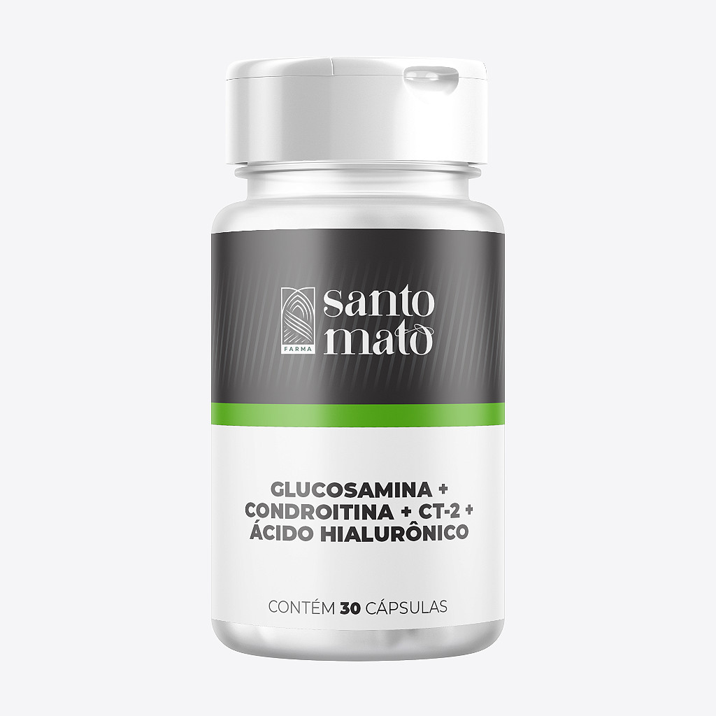 Glucosamina, Condroitina, CT-2, Ácido Hialurônico 30Cápsulas