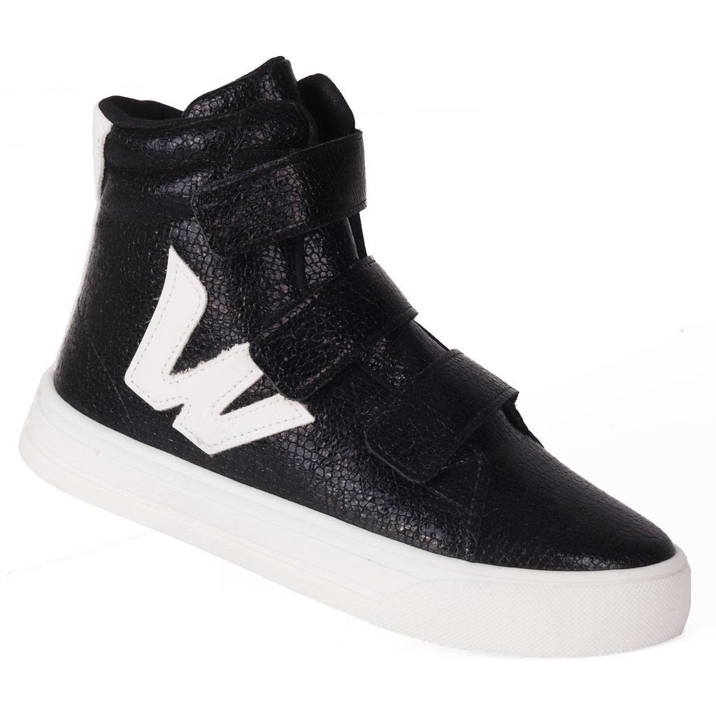 Tênis Infantil Feminino Casual Cano Alto WorldColors - Preto