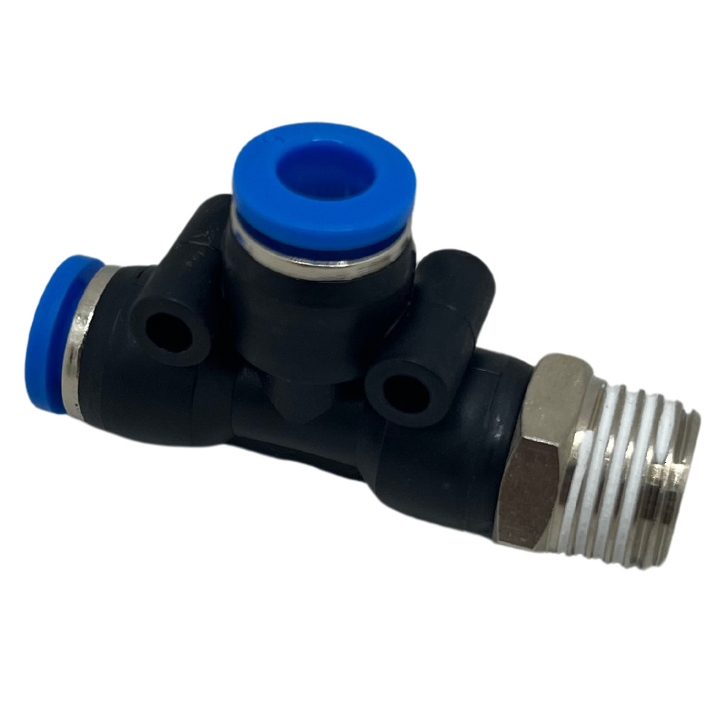 2 pçs Conexão Tee Tubo 8mm Rosca Lateral 1/4 NPT Pneumática