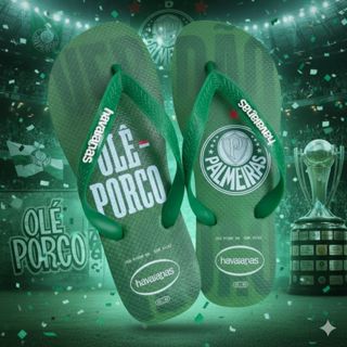 Chinelo Havaianas Original Top Times Palmeiras Oficial Verdao Porco Conforto Masculino em Oferta na Shopee