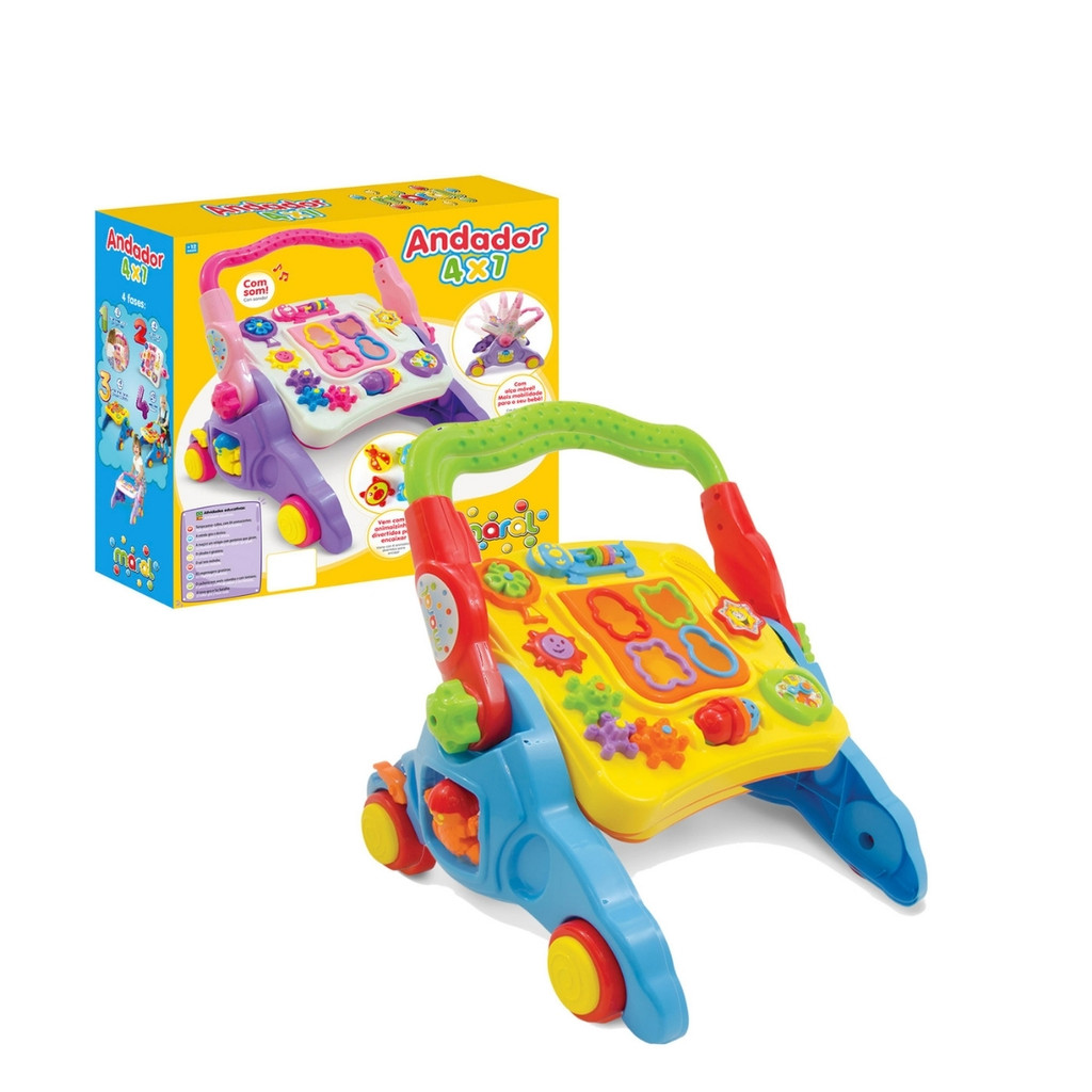 Andador e Mesa de Atividades 4 em 1 Com Som Maral em Oferta na Shopee