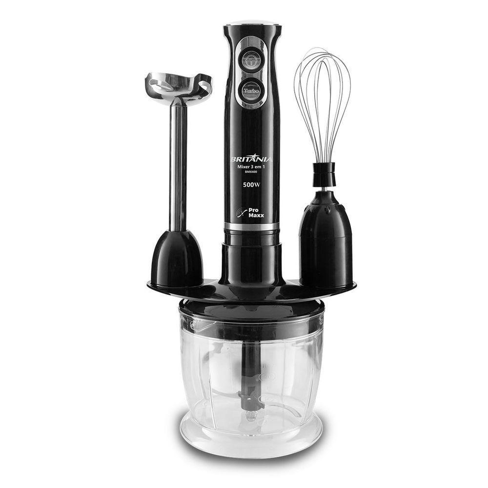 Mixer Britânia Turbo 3 Em 1 500W Preto 110V em Oferta na Shopee