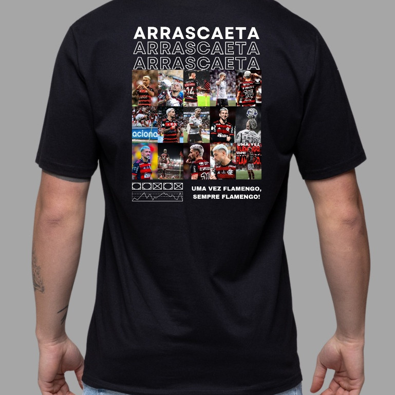 Camiseta Arrascaeta Jogador Futebol fotos 100% Algodão 30.1 02 03 Moda Maligu em Oferta na Shopee